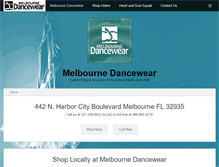 Tablet Screenshot of melbournedancewear.com